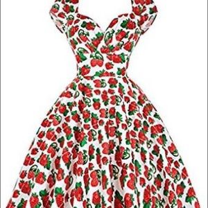 NWOT Belle Poque Rockabilly Strawberry Swing Dress